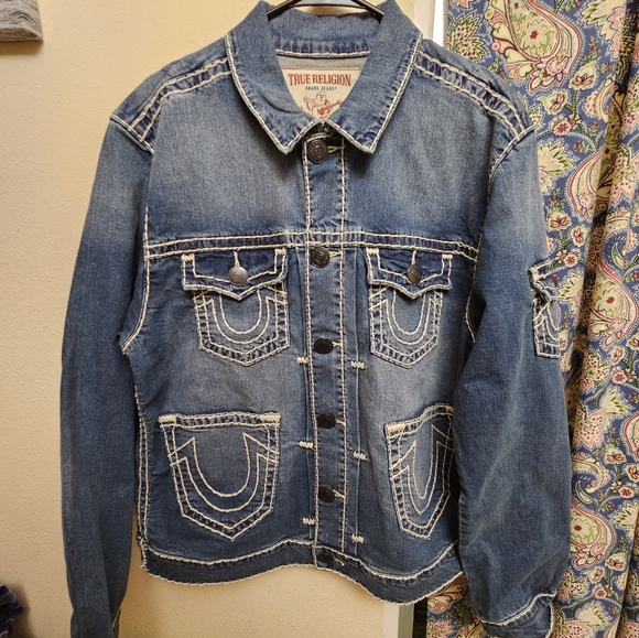 True Religion Mens Jean Jacket - Picture 1 of 5